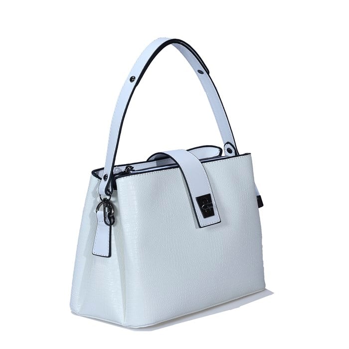 Üç Gözlü Beyaz Kadın El &Omuz Çanta