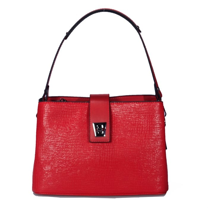 Üç Gözlü Kırmızı Kadın El &Omuz Çanta