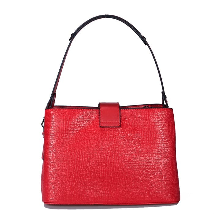 Üç Gözlü Kırmızı Kadın El &Omuz Çanta