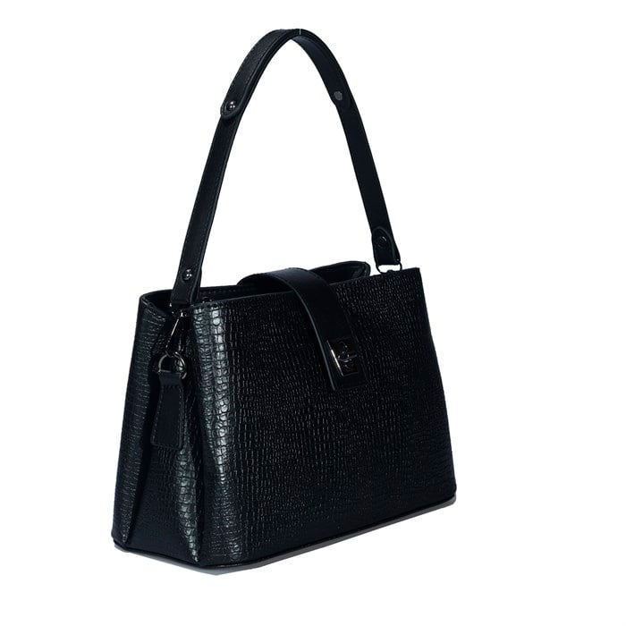 Üç Gözlü Siyah Kadın El &Omuz Çanta