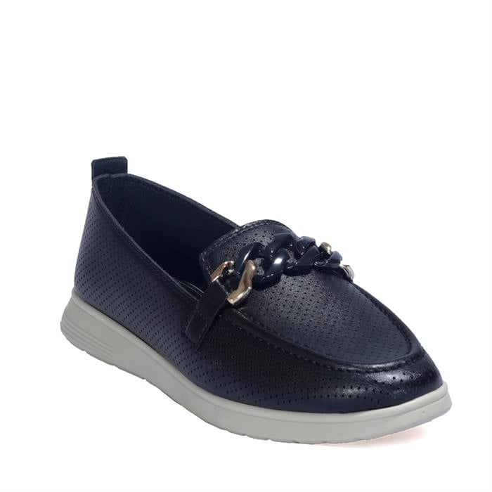 Wanetti Zincir Detaylı Siyah Casual Ayakkabı