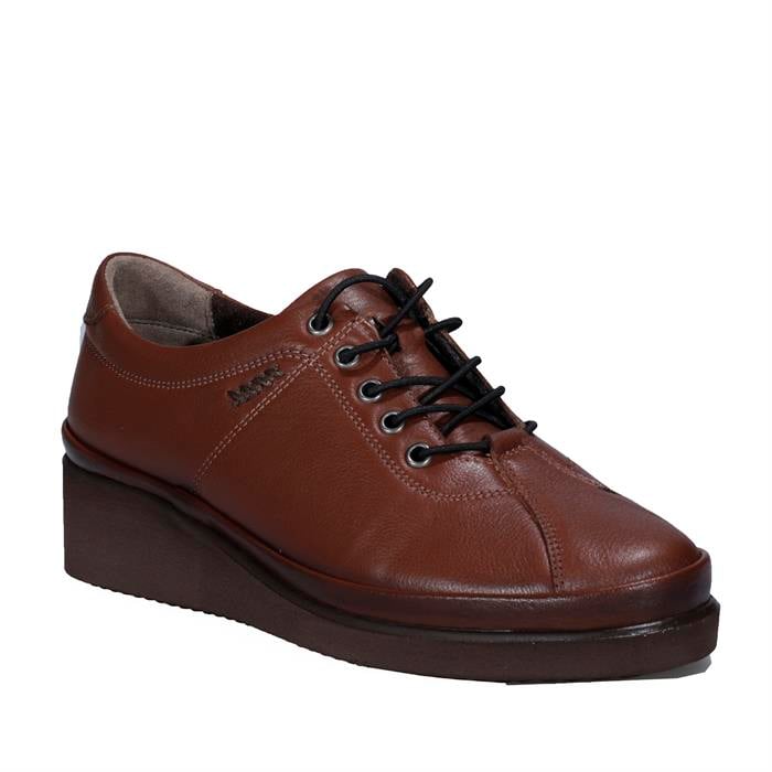 Yemeny Taba Deri Bağcıklı Casual Ayakkabı