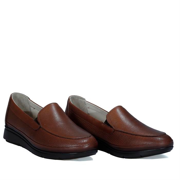 Yemeny Taba Deri Comfort Anne Ayakkabı