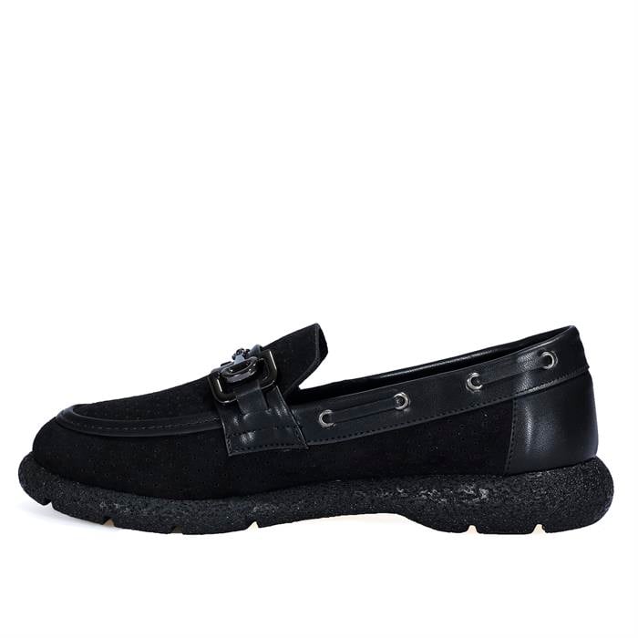 Yemeny Zincir Detaylı Siyah Casual Ayakkabı