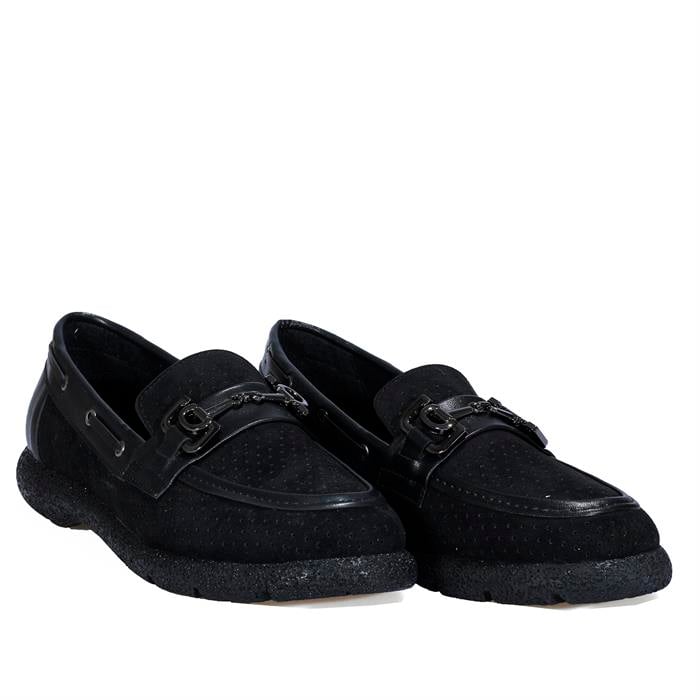 Yemeny Zincir Detaylı Siyah Casual Ayakkabı