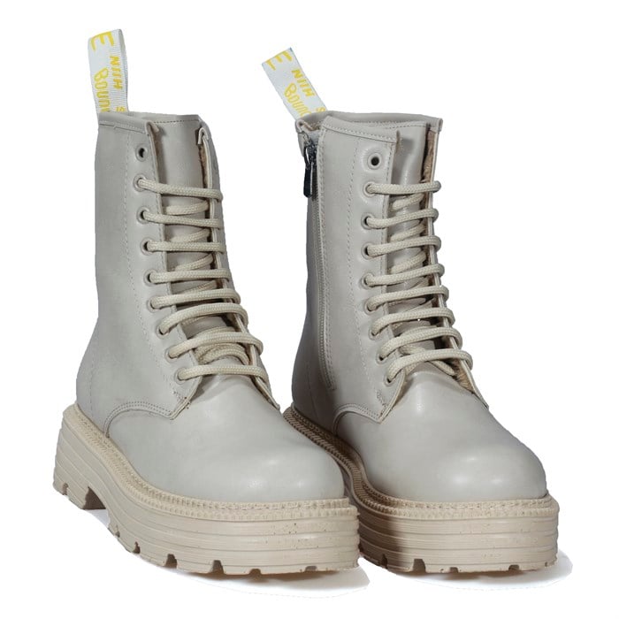 Yüksek Taban Bej Postal Kadın Bot 