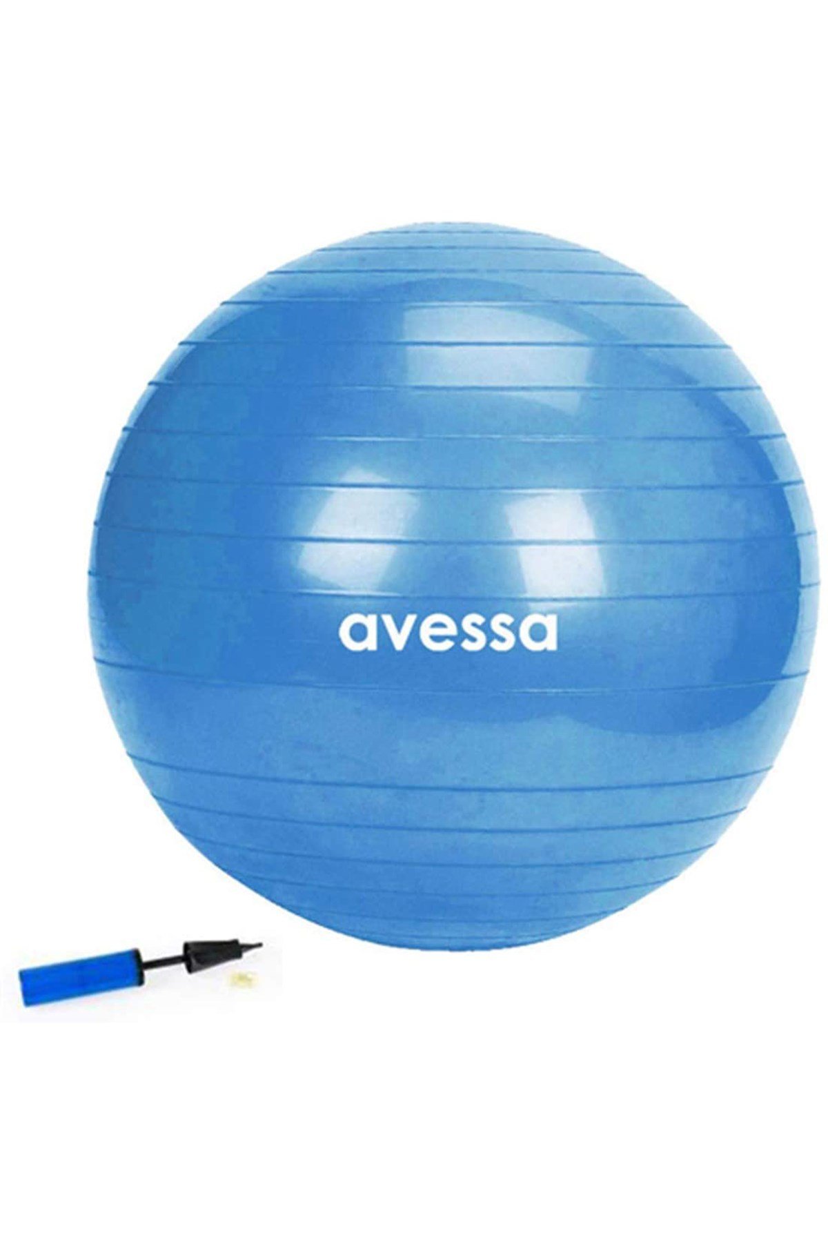 Avessa 65 cm Mavi Pilates Topu - Pompalı
