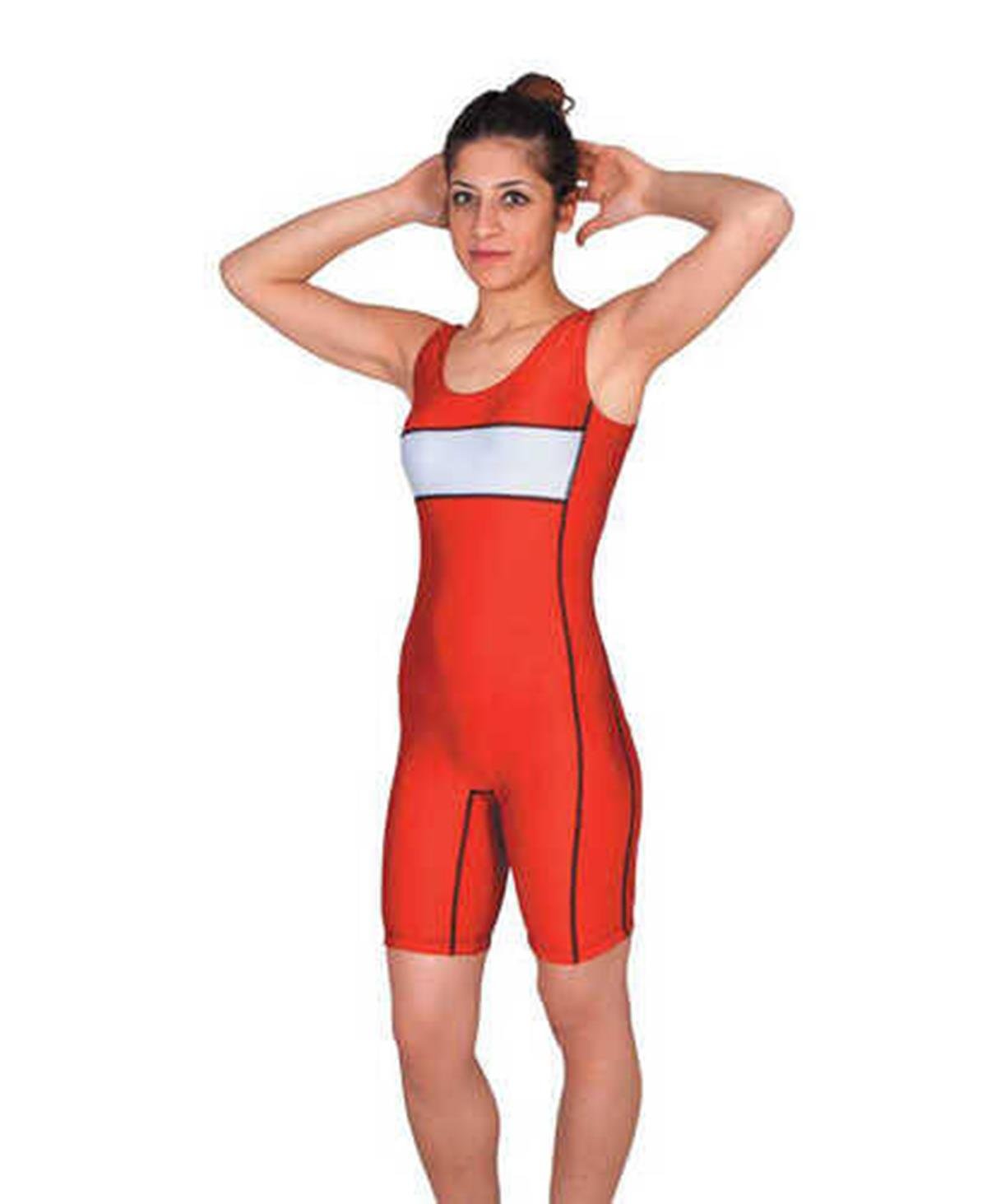 Karacan 535 Kadın Güreş Mayosu / Kırmızı