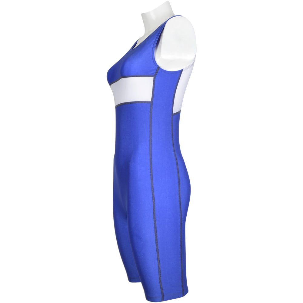 Seftil Bayan Baskılı Güreş Mayosu 535 Mavi