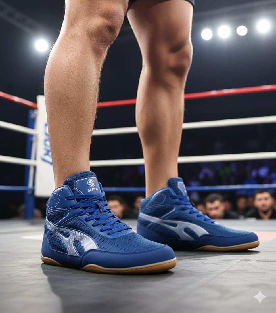 Seftil S0092-MB Mavi Sublex Güreş Ayakkabısı