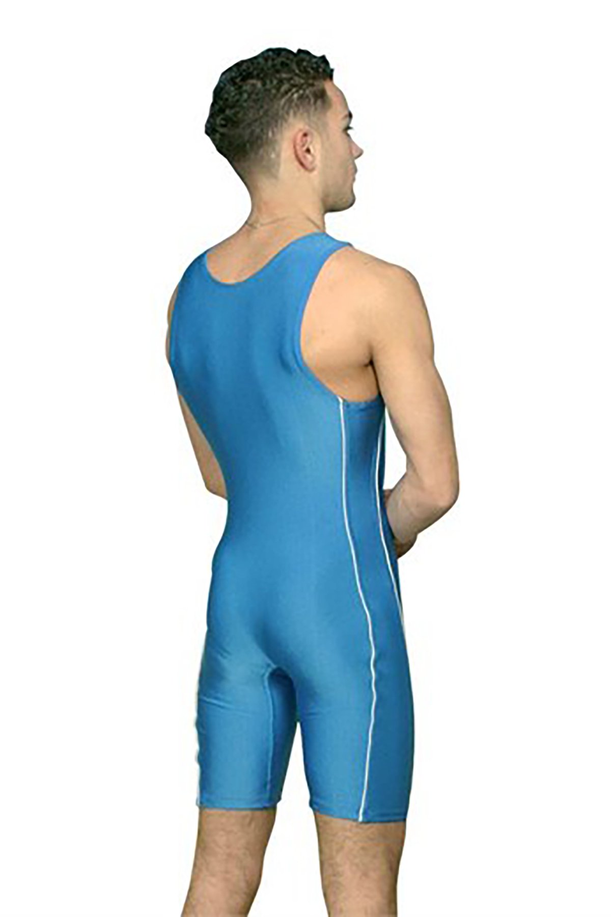 Seftil Tek Taraflı Biyeli Güreş Mayosu 502 Mavi