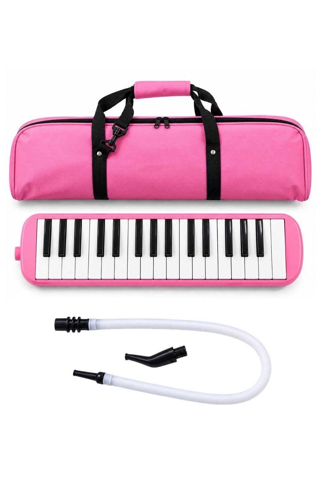 MD-32P 32 Tuşlu Pembe Melodika Çantalı Ağızlık ve Hortumlu Öğrenci Melodikası