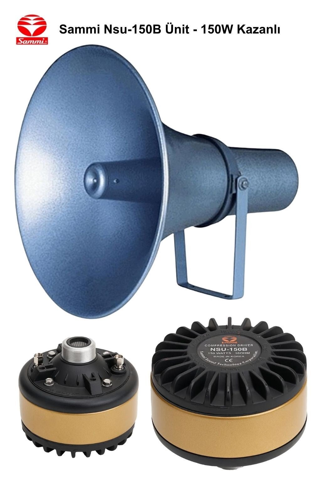 Sammi NSU-150BK 150W 8 Ohm Alüminyum Kazanlı Cami Minare Ezan Hoparlörü