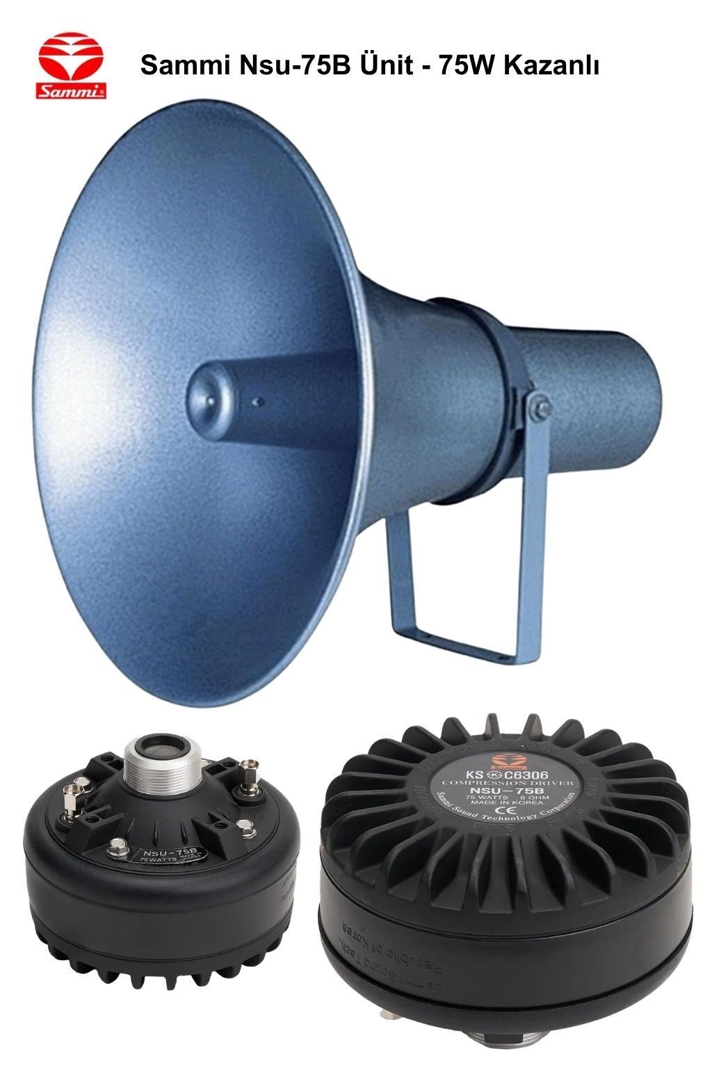 Sammi NSU-75BK 75W 16 Ohm Alüminyum Kazanlı Cami Minare Ezan Hoparlörü