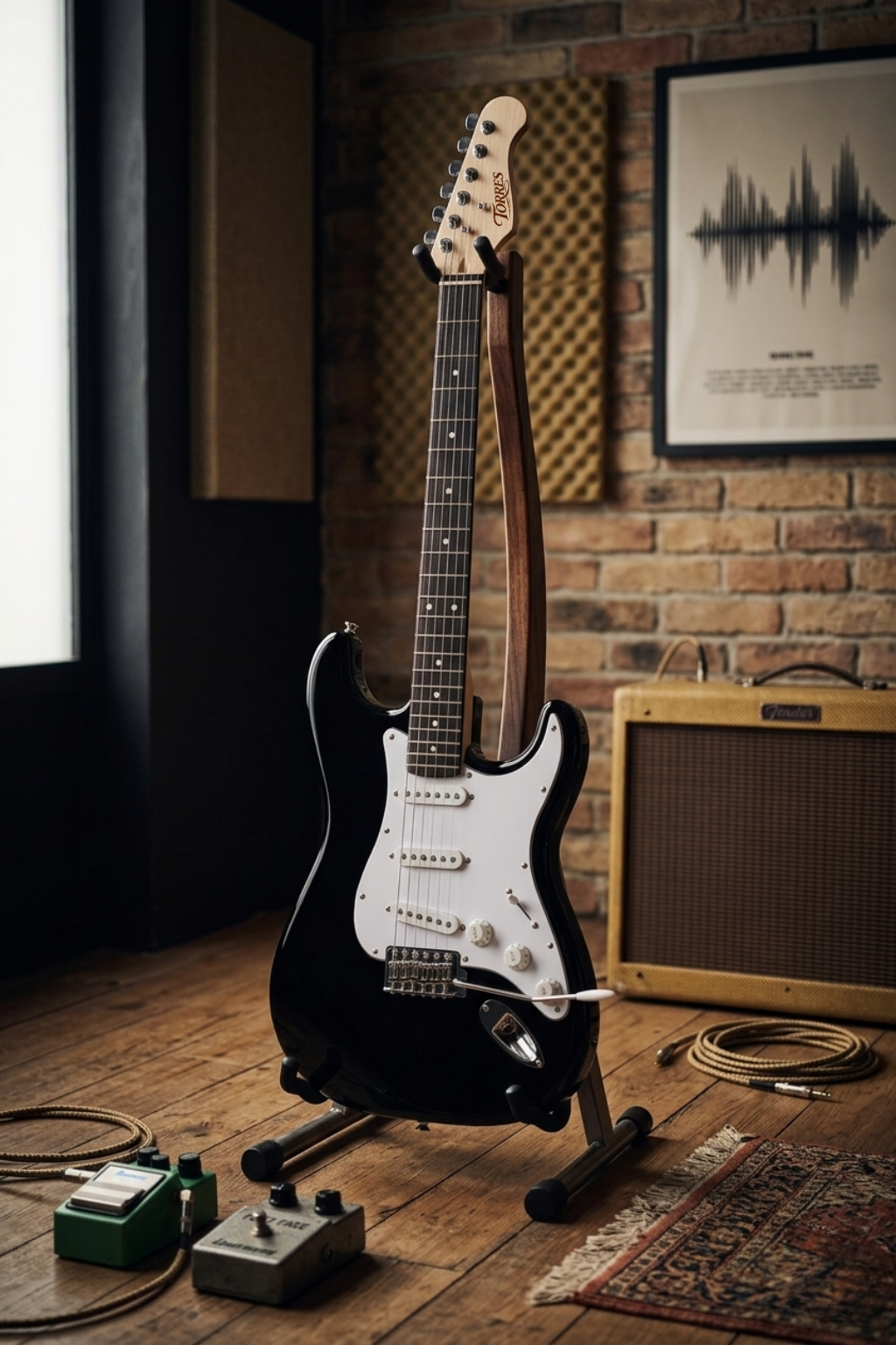 Torres ST-40BK Elektro Gitar SSS Tremolo Stratocaster Siyah