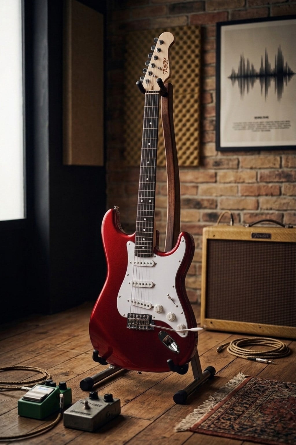 Torres ST-40RD Elektro Gitar Seti Kırmızı Stratocaster + Full Set (Kılıf Kapo Askı Akort Pena)