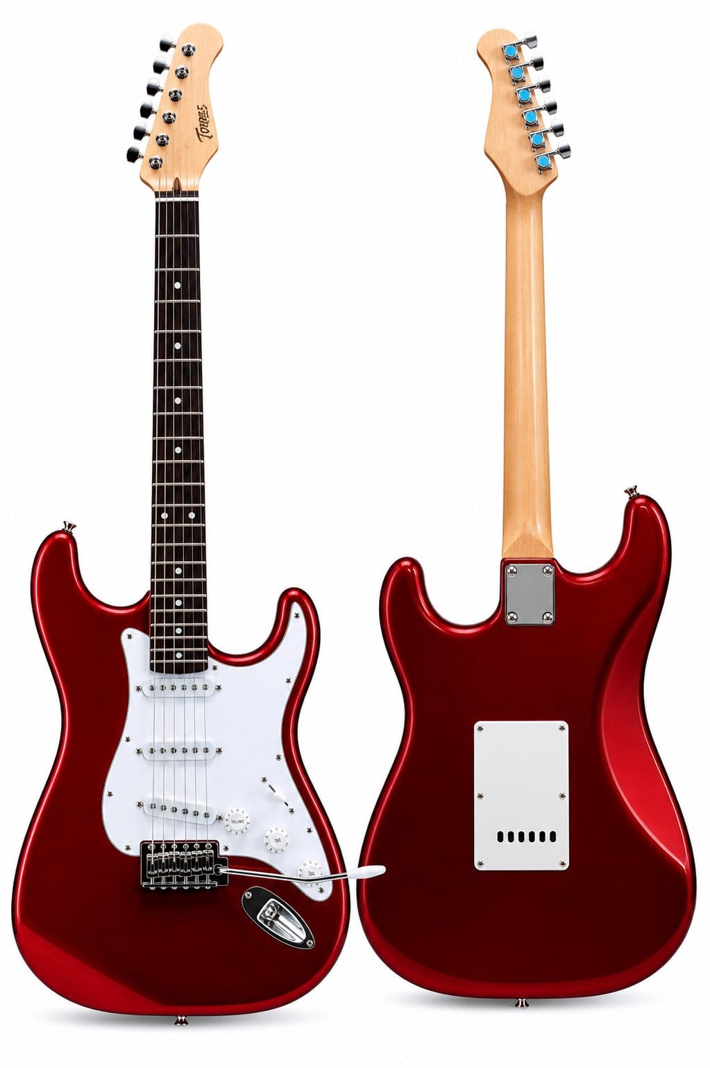Torres ST-40RDP Elektro Gitar Seti Amfili Başlangıç Paketi Bluetoothlu 25W Profesyonel Full Set Kırmızı