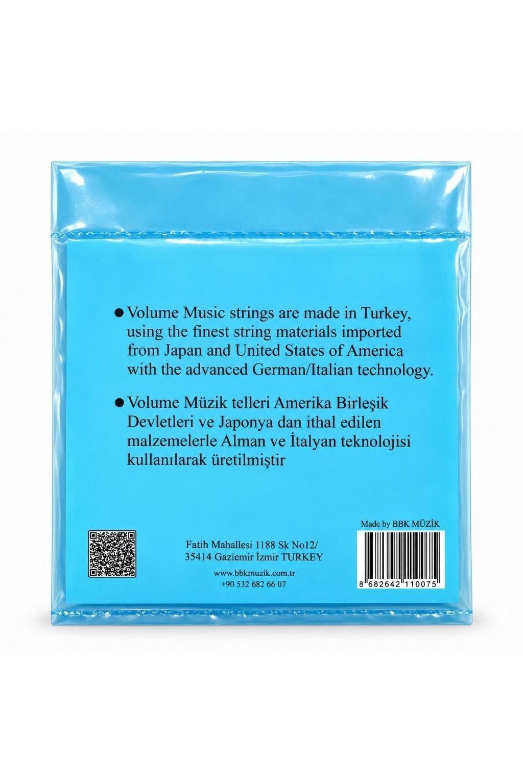 Volume 110KB Kısa Sap Bağlama Teli 7 li Tam Takım Boncuklu Profesyonel Saz Teli