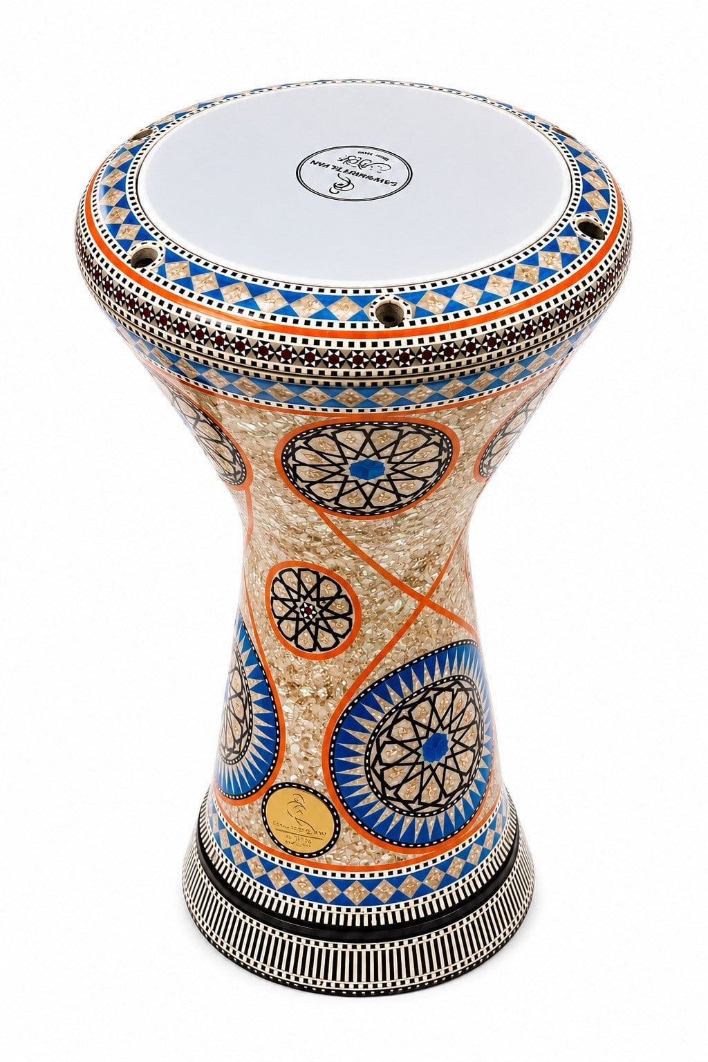 Yankı GEF-SD01 Gawharet El Fan Profesyonel Darbuka Sedef İşlemeli Mısır Modeli Solo Sahne Darbukası