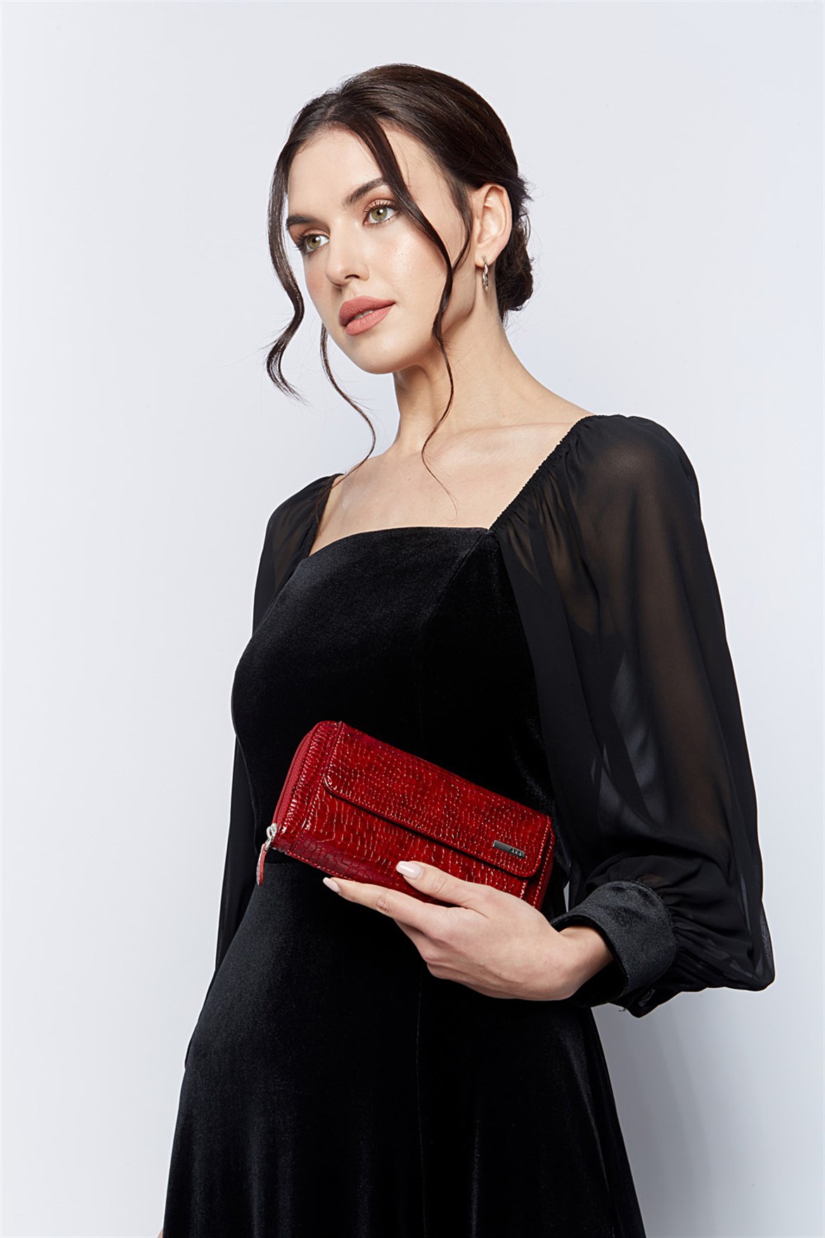 Açık Kırmızı Deri Kadın Cüzdanı (429-66)