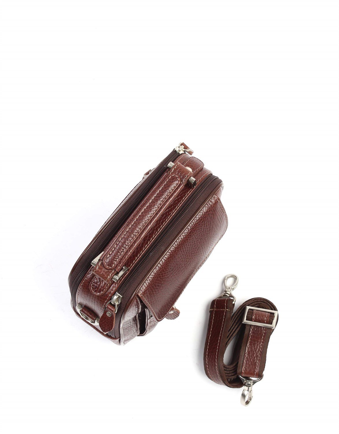 Aka Deri Kahve El ve Omuz Çantası 305 61