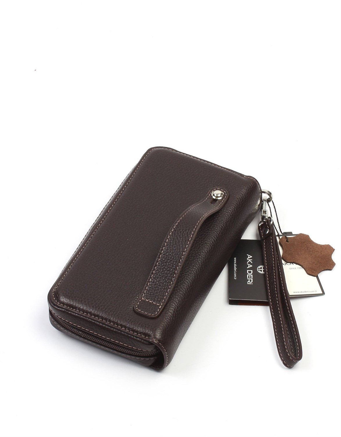 Aka Deri Kahverengi El Çantası 334 4