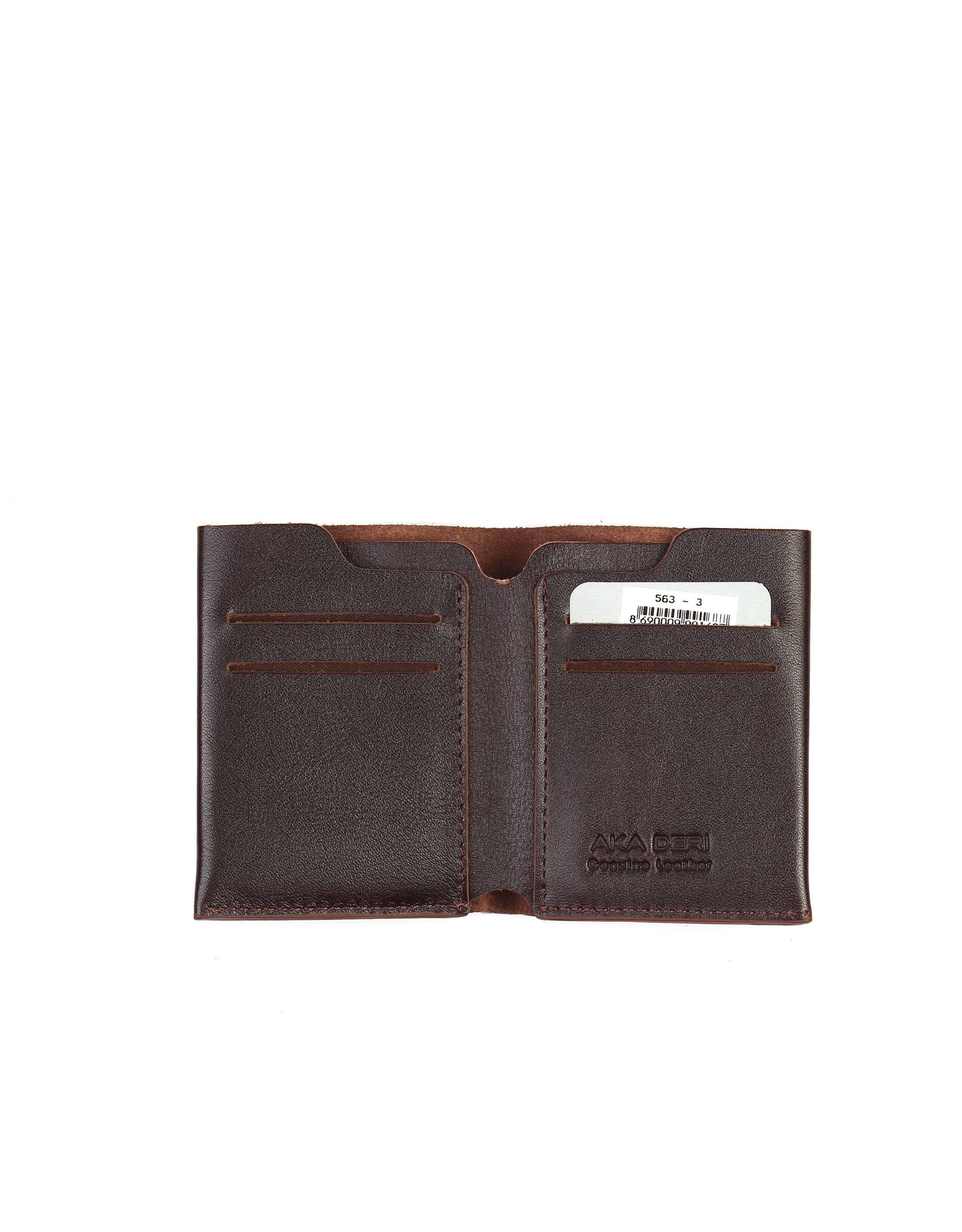 Aka Deri Kahverengi Erkek Cüzdanı 563
