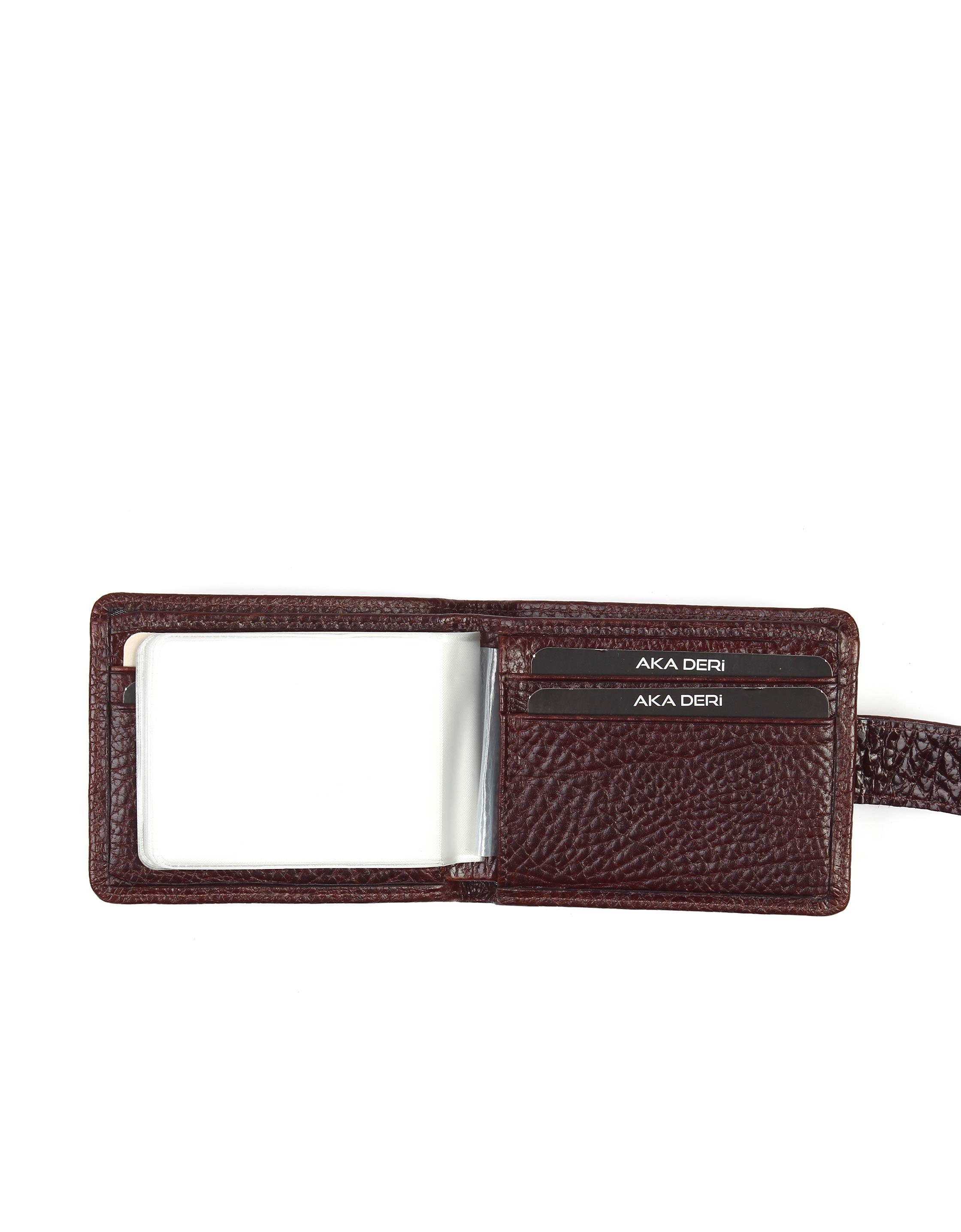 Aka Deri Kahverengi Kartlık Cüzdanı 045