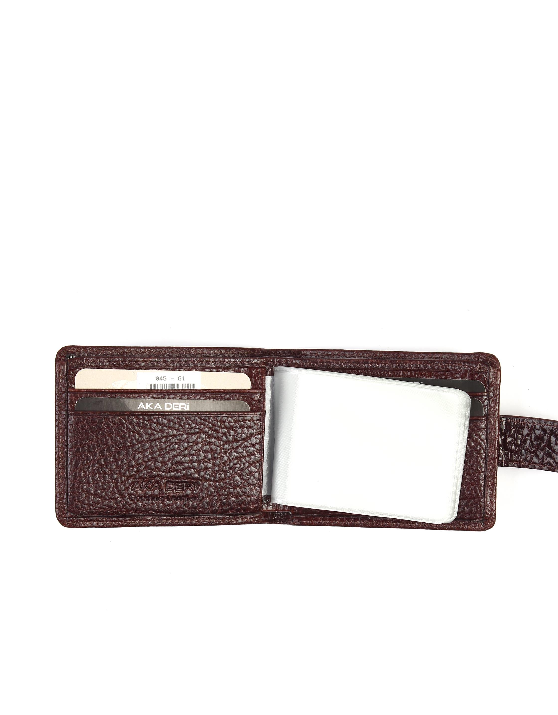 Aka Deri Kahverengi Kartlık Cüzdanı 045