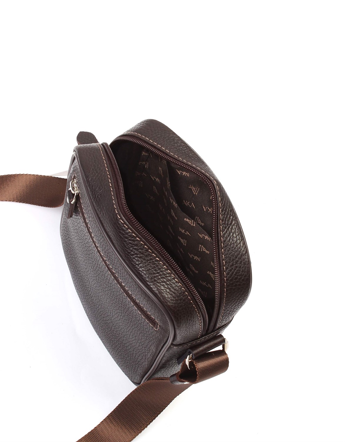 Aka Deri Kahverengi Omuz Çantası 328 4