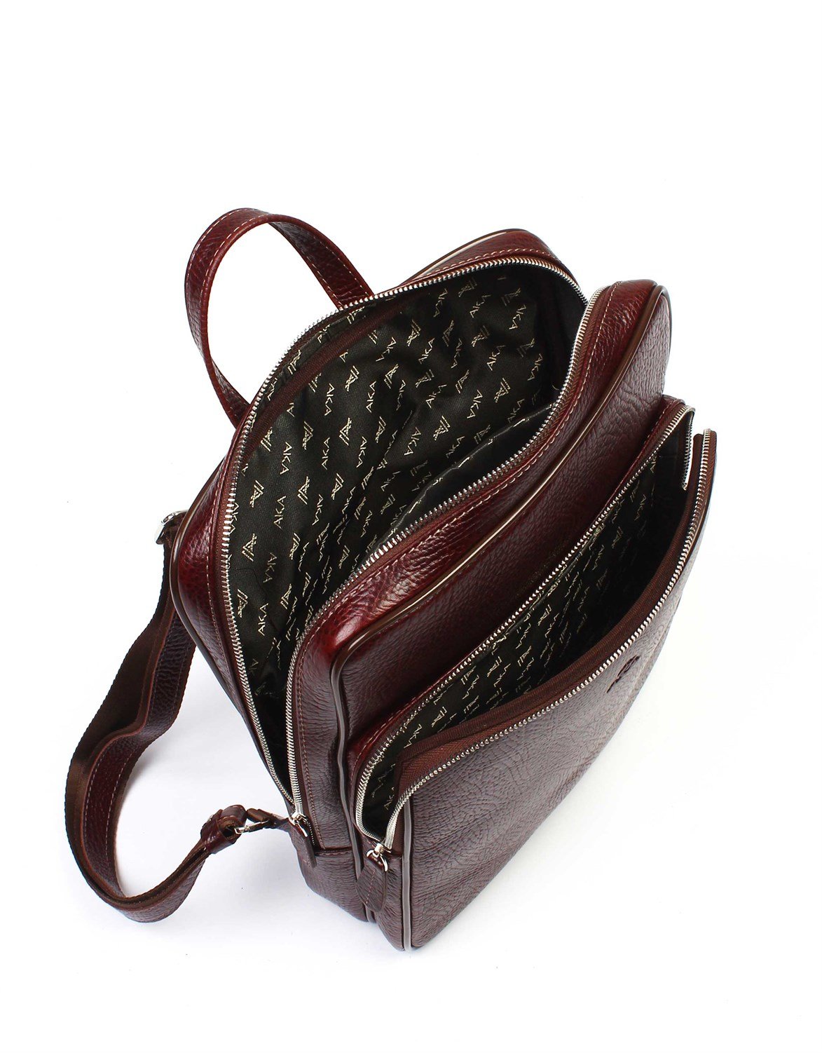 Aka Deri Kahverengi Sırt Çantası 905 61