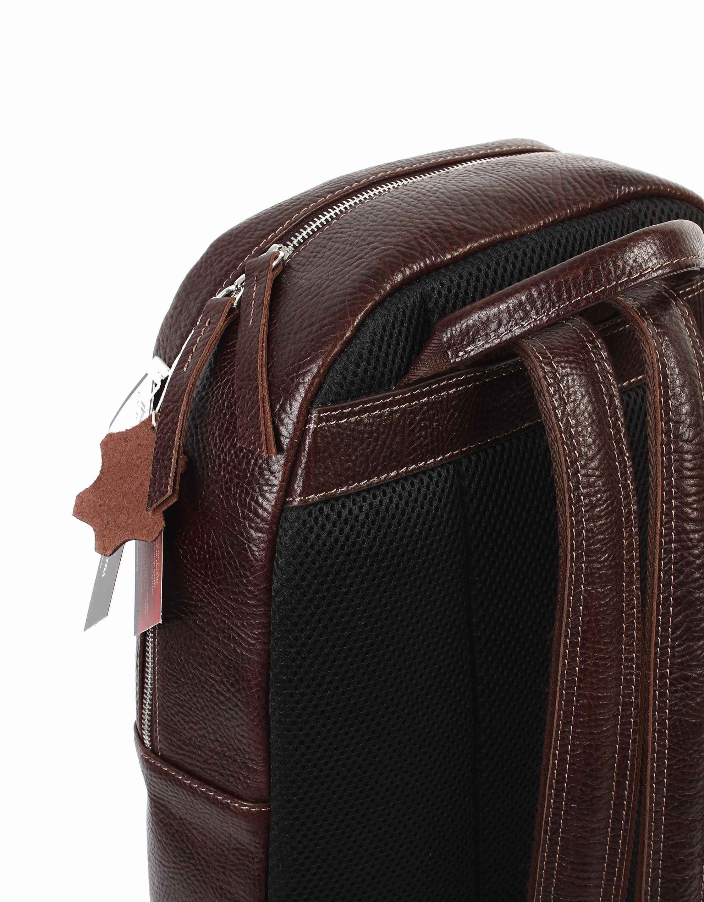 Aka Deri Kahverengi Sırt Çantası 907