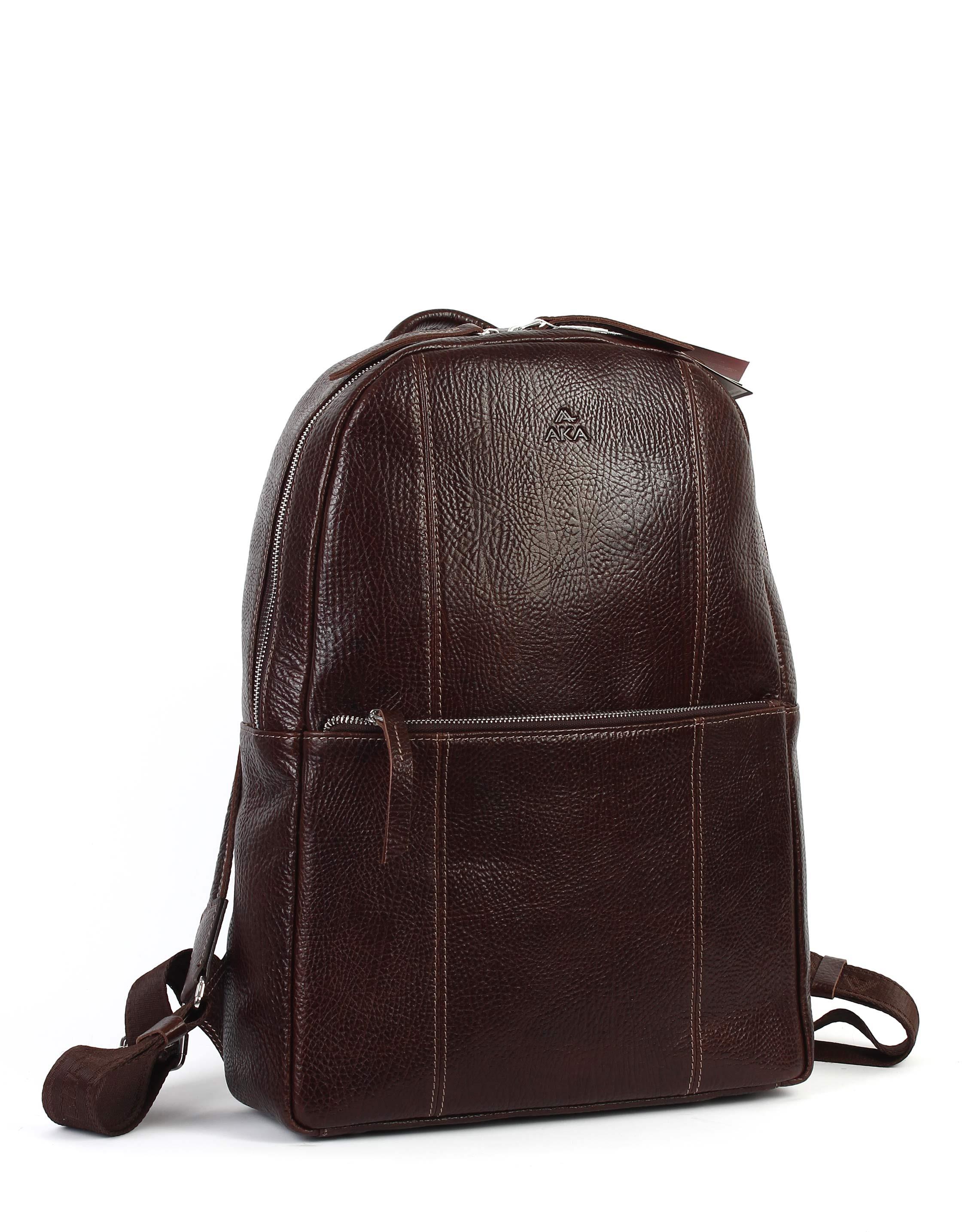 Aka Deri Kahverengi Sırt Çantası 907