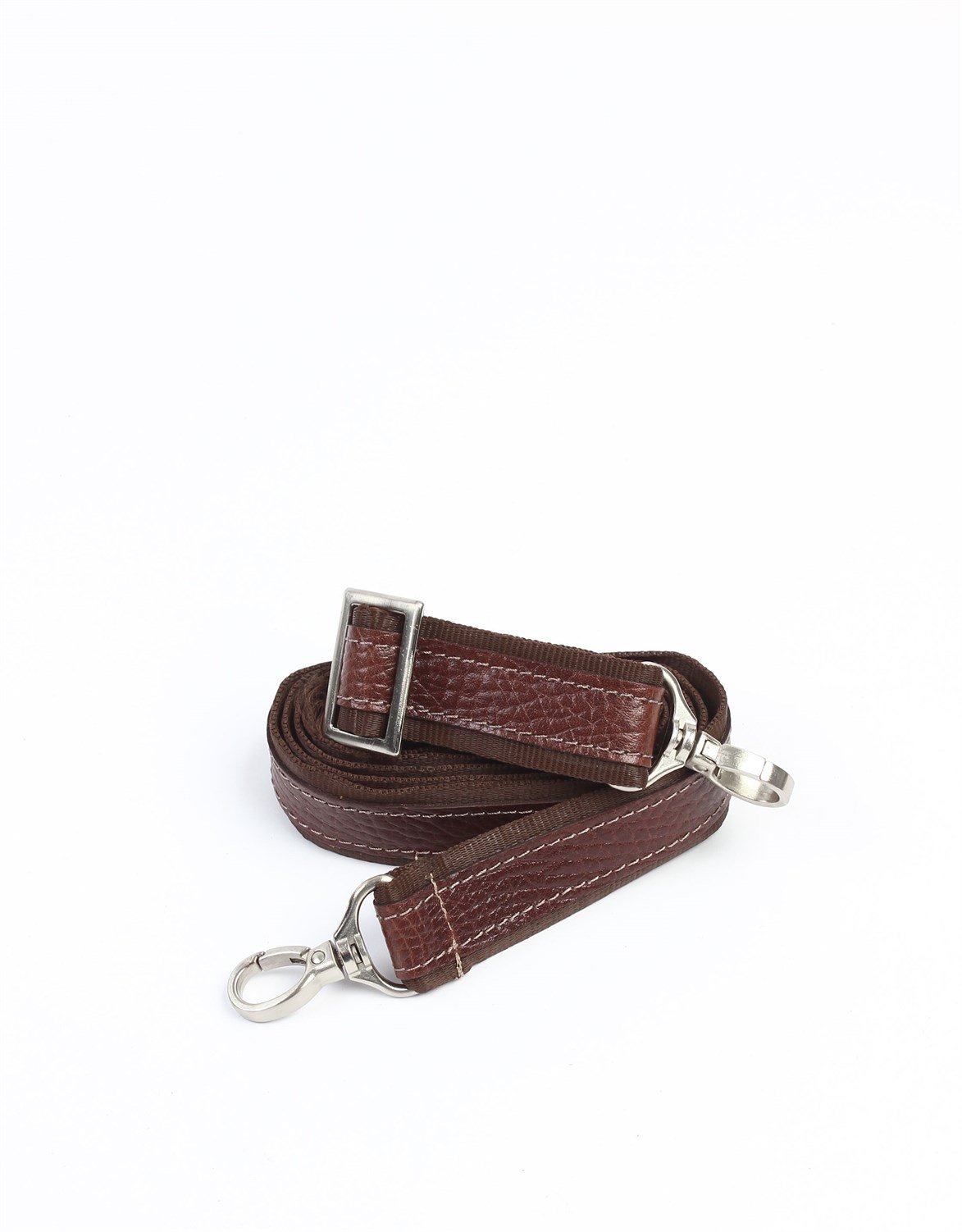 Aka Deri Parlak Kahve Omuz Askısı