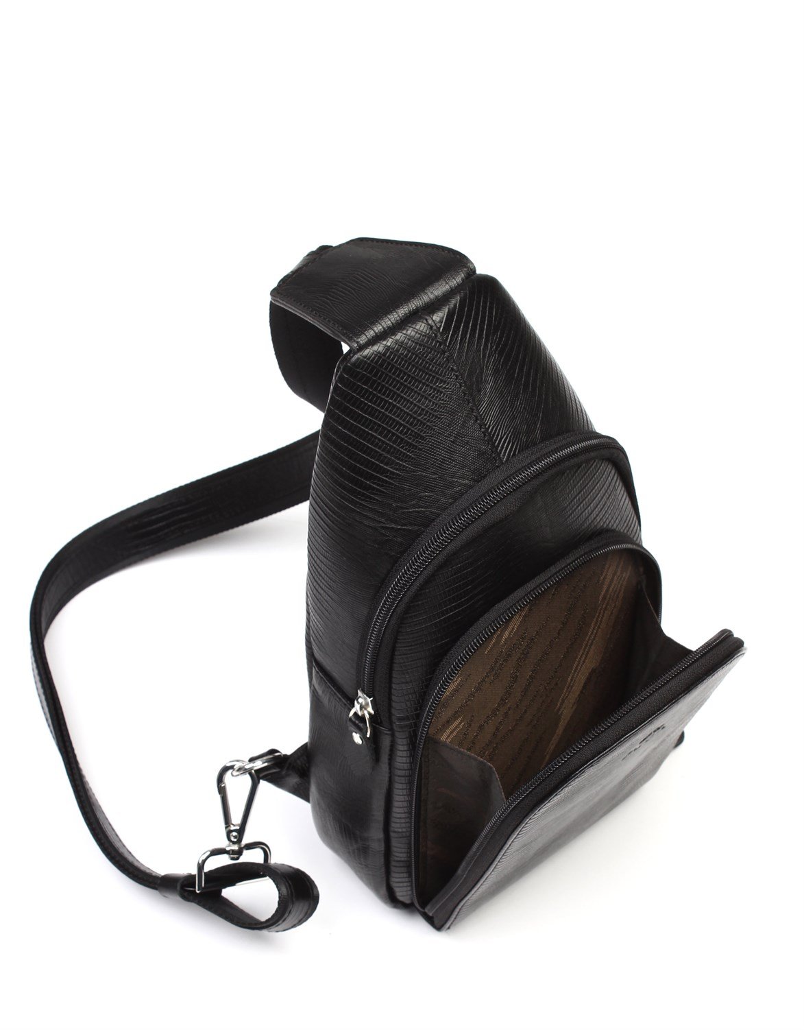 Aka Deri Siyah Çapraz Çanta 314 10