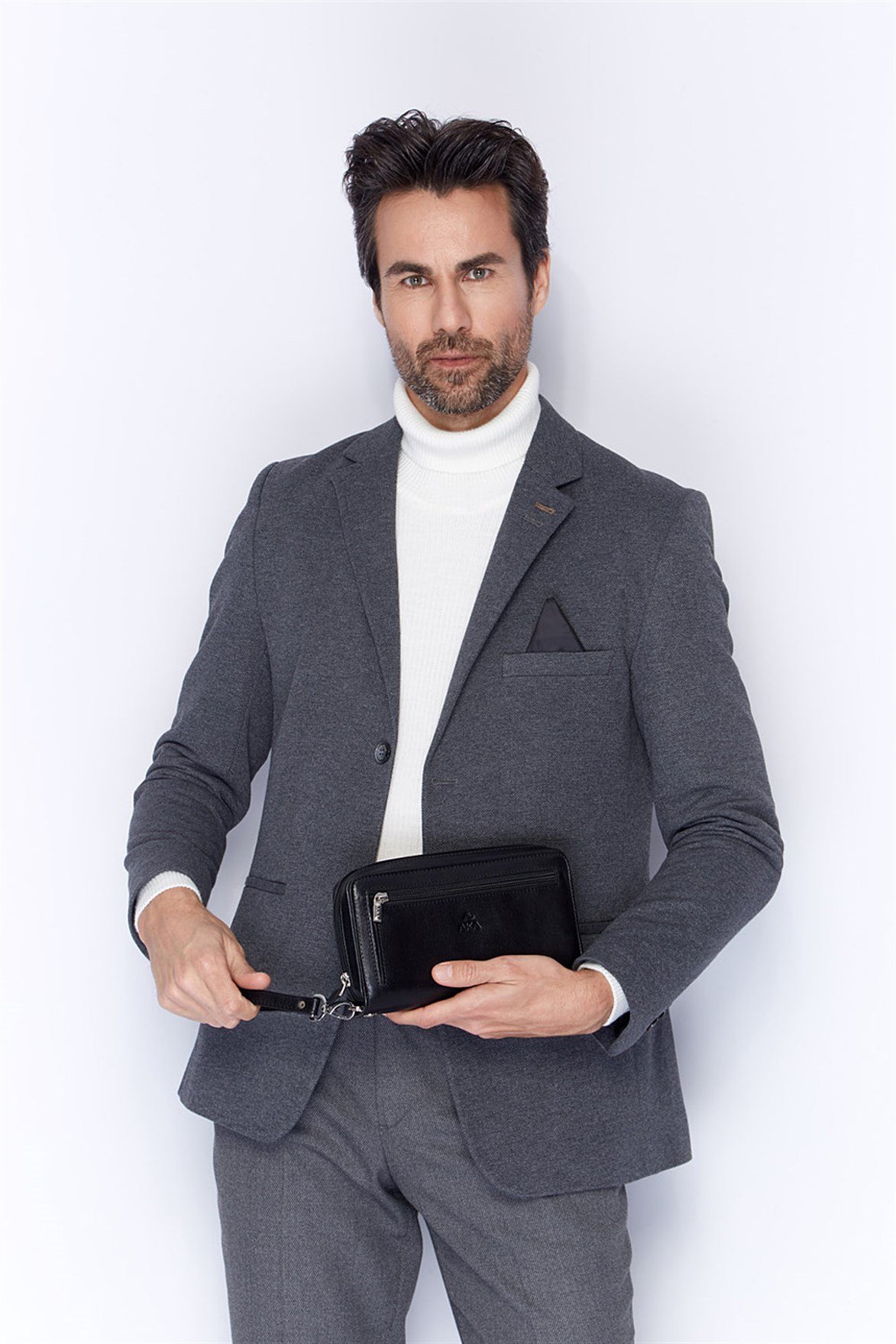 Aka Deri Siyah El Çantası 334 1