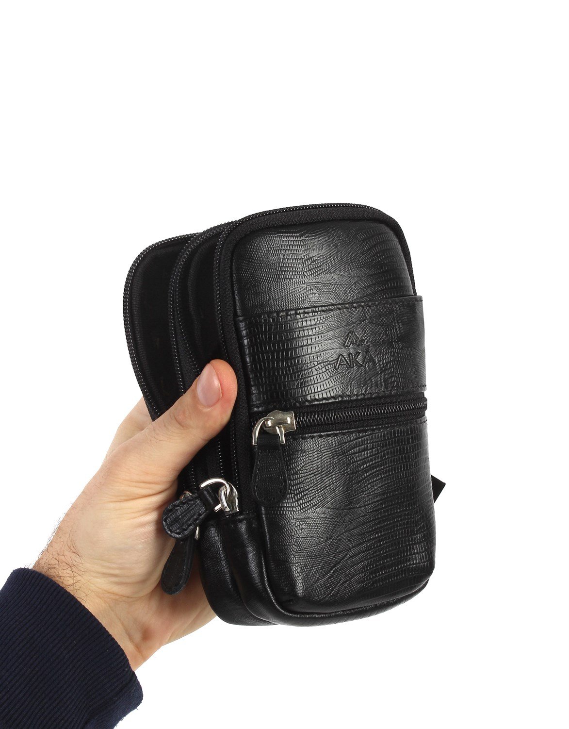 Aka Deri Siyah El ve Omuz Çantası 345 10