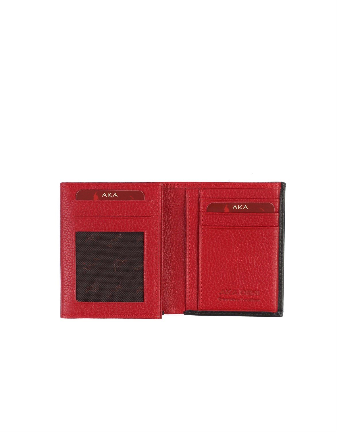 Aka Deri Siyah Kırmızı Erkek Cüzdanı 525 -2/8
