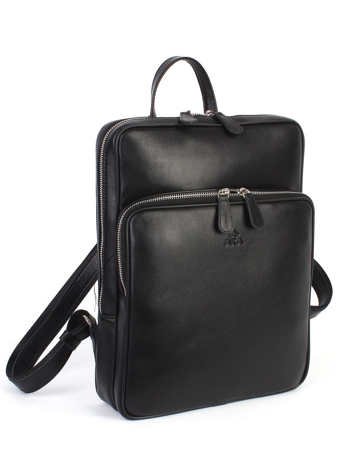 Aka Deri Siyah Sırt Çantası 905 1