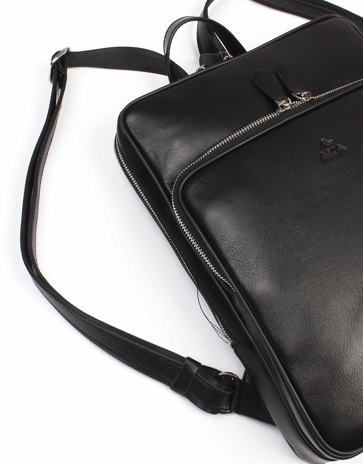 Aka Deri Siyah Sırt Çantası 905 1