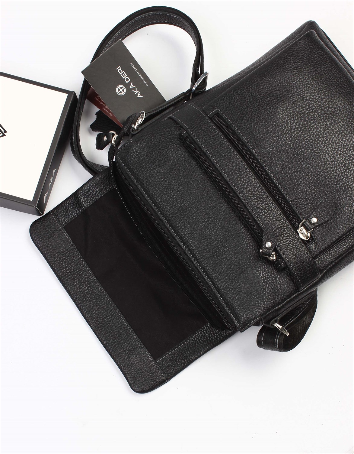Aka Deri SiyahOmuzdan Askılı Çanta 323 2