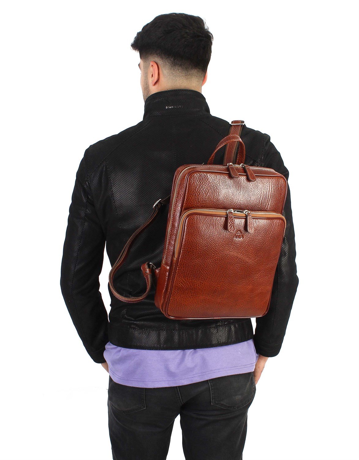 Aka Deri Taba Sırt Çantası 905 63