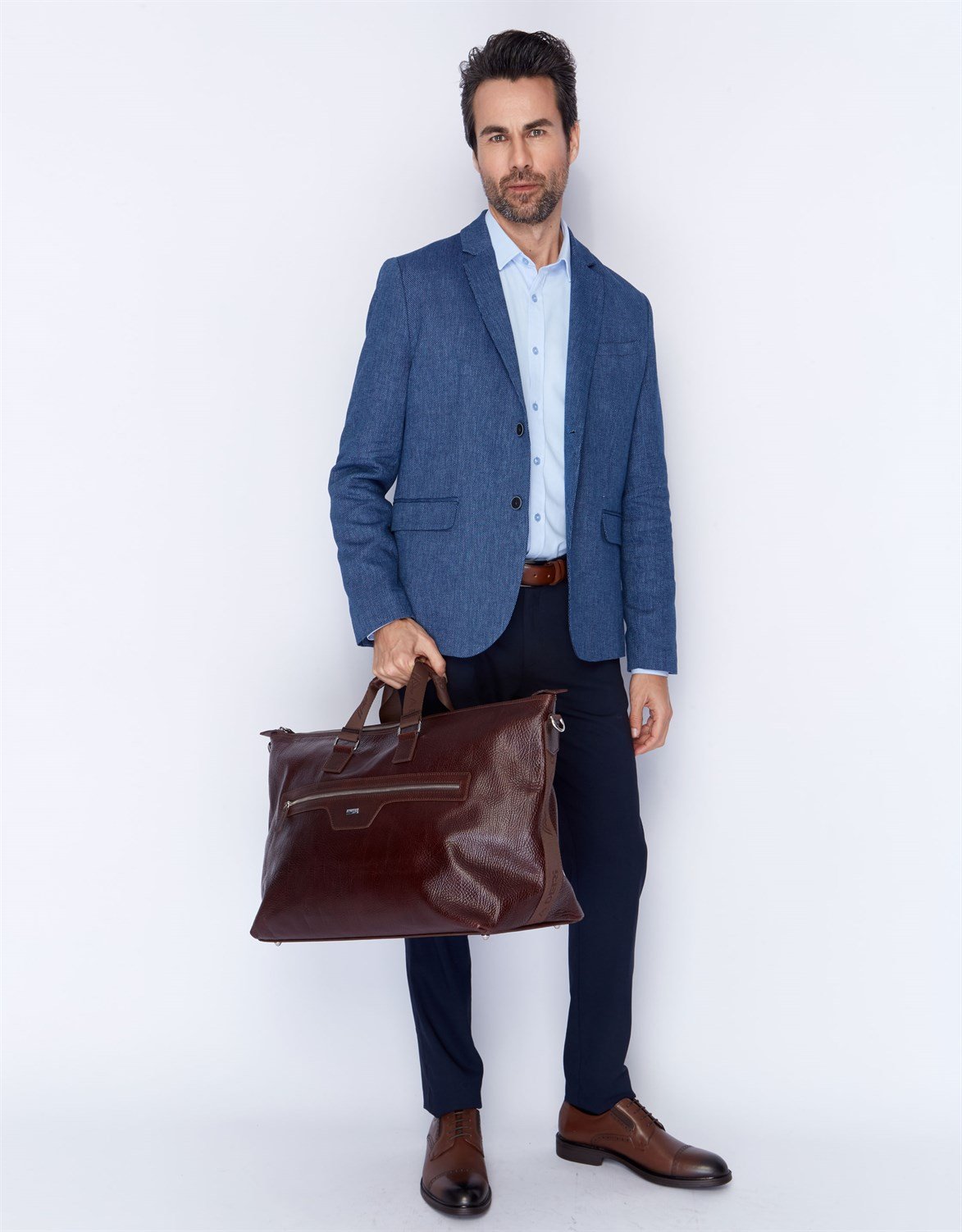 Genuine Leather Travel Bag - 5000 - 61