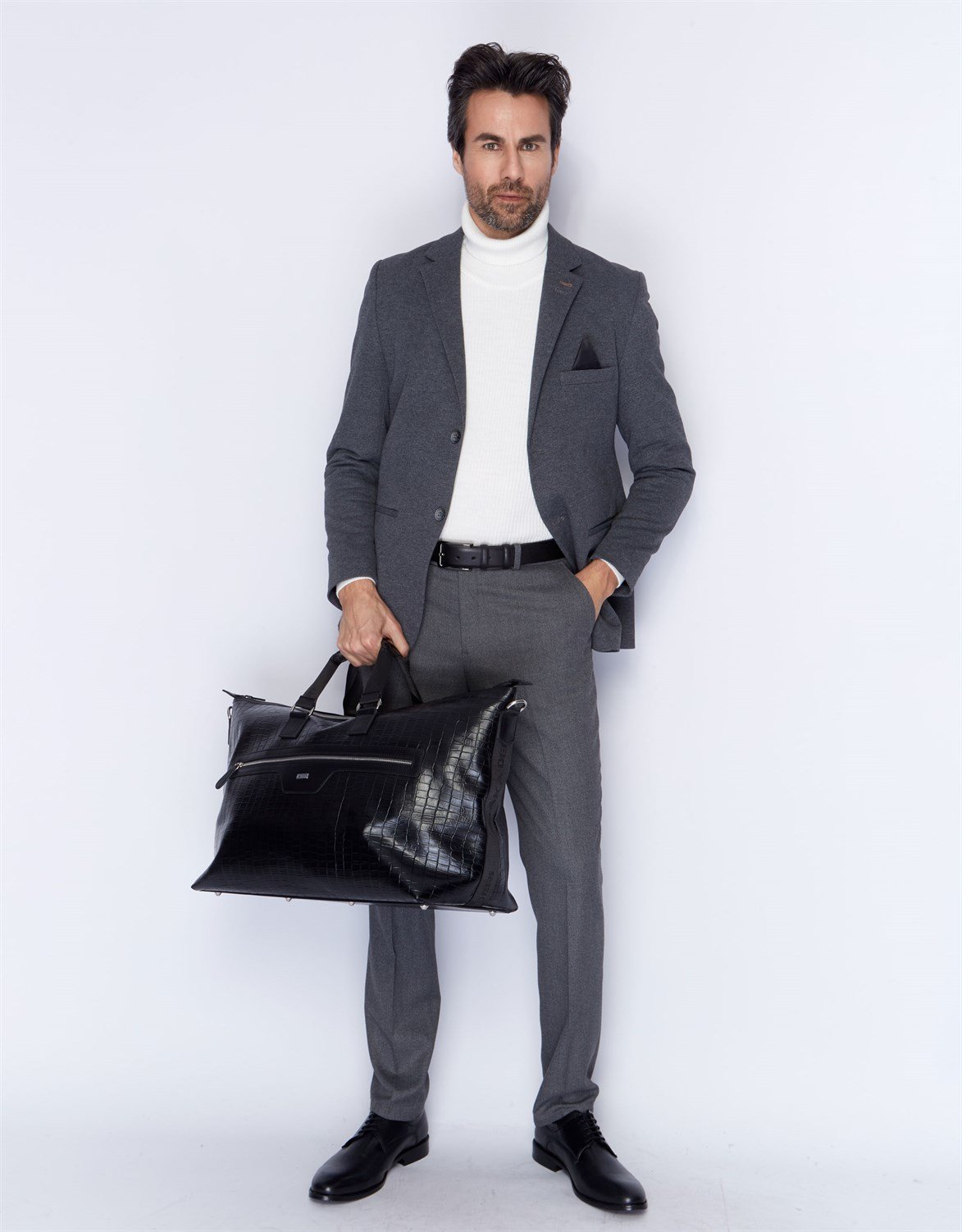 Genuine Leather Travel Bag - 5000 - 12