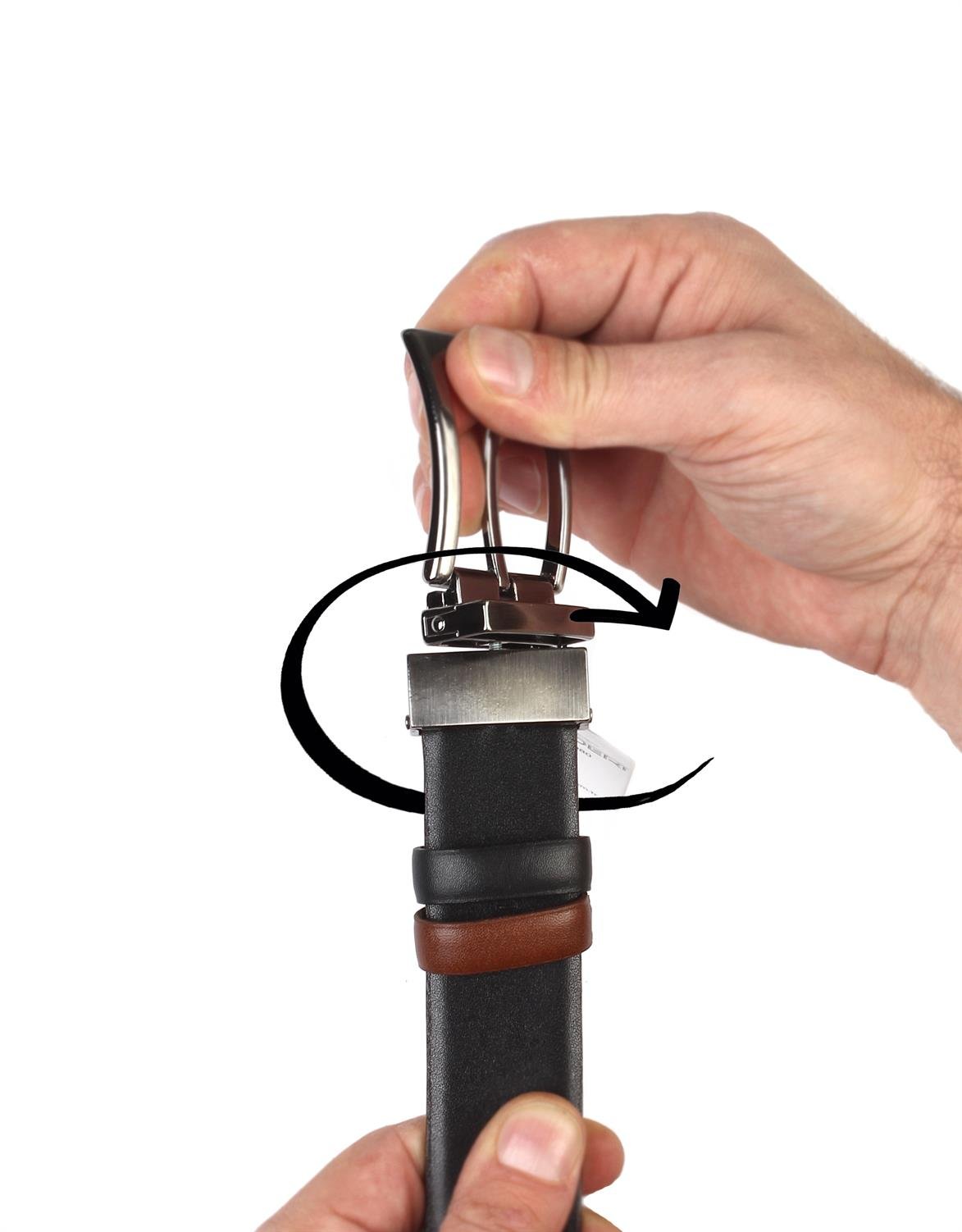 Çift Taraflı Deri Klasik Erkek Kemeri s8004