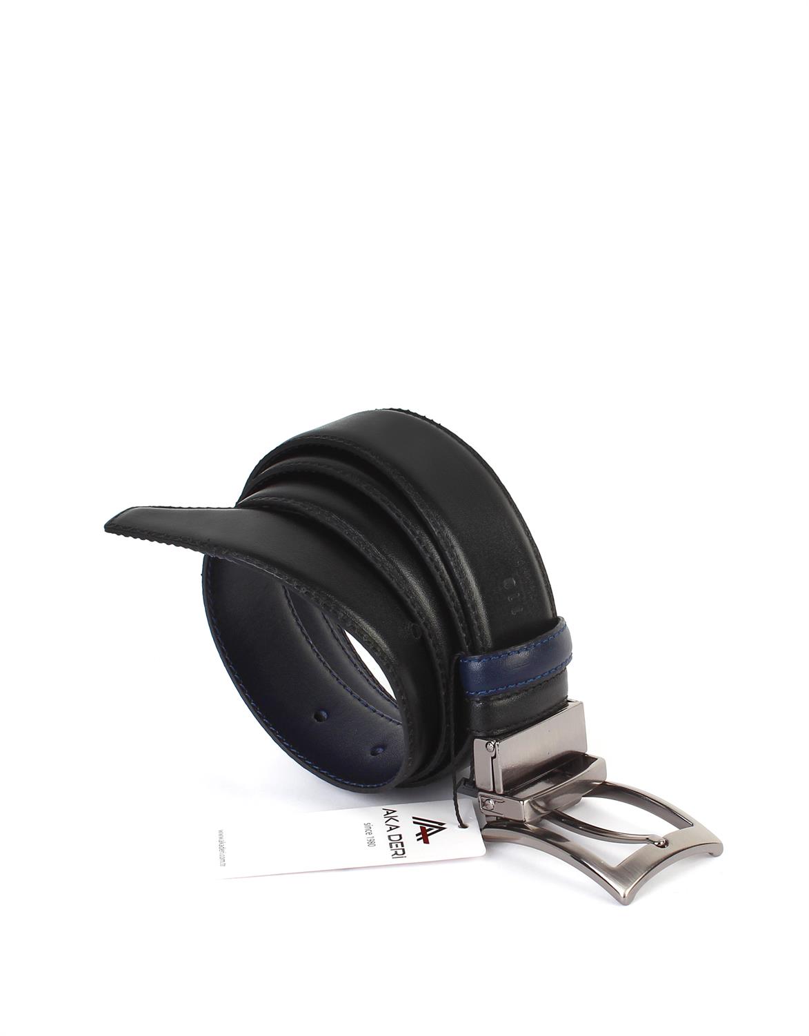 Çift Taraflı Deri Klasik Erkek Kemeri s8003