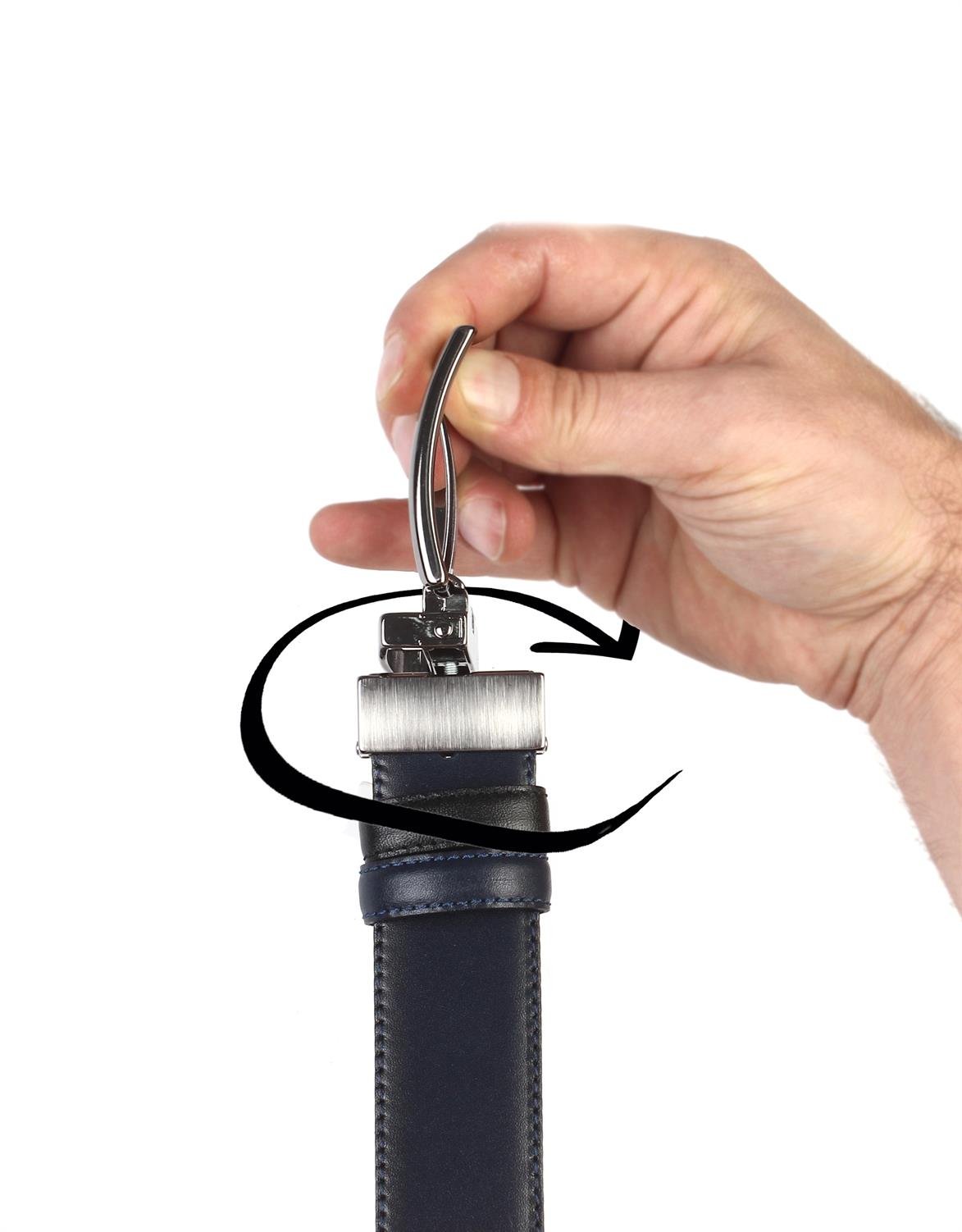 Çift Taraflı Deri Klasik Erkek Kemeri s8003