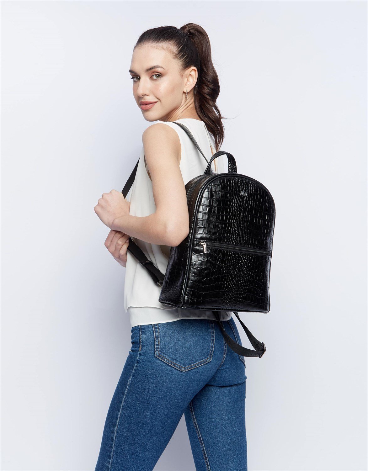 Genuine Leather Packback Bag - 332 - 12