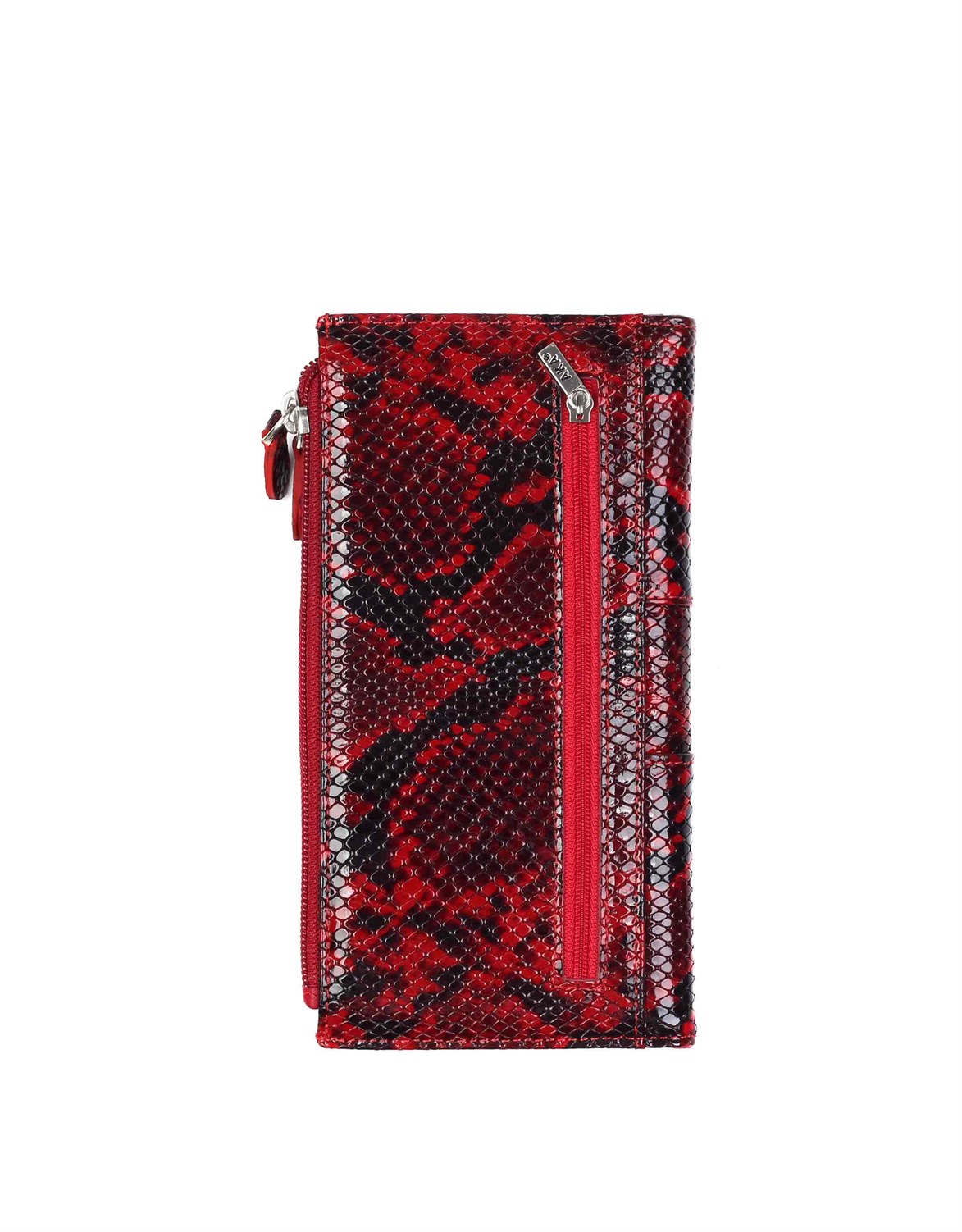 Desenli Kırmızı Deri Kadın Cüzdanı (821-97)