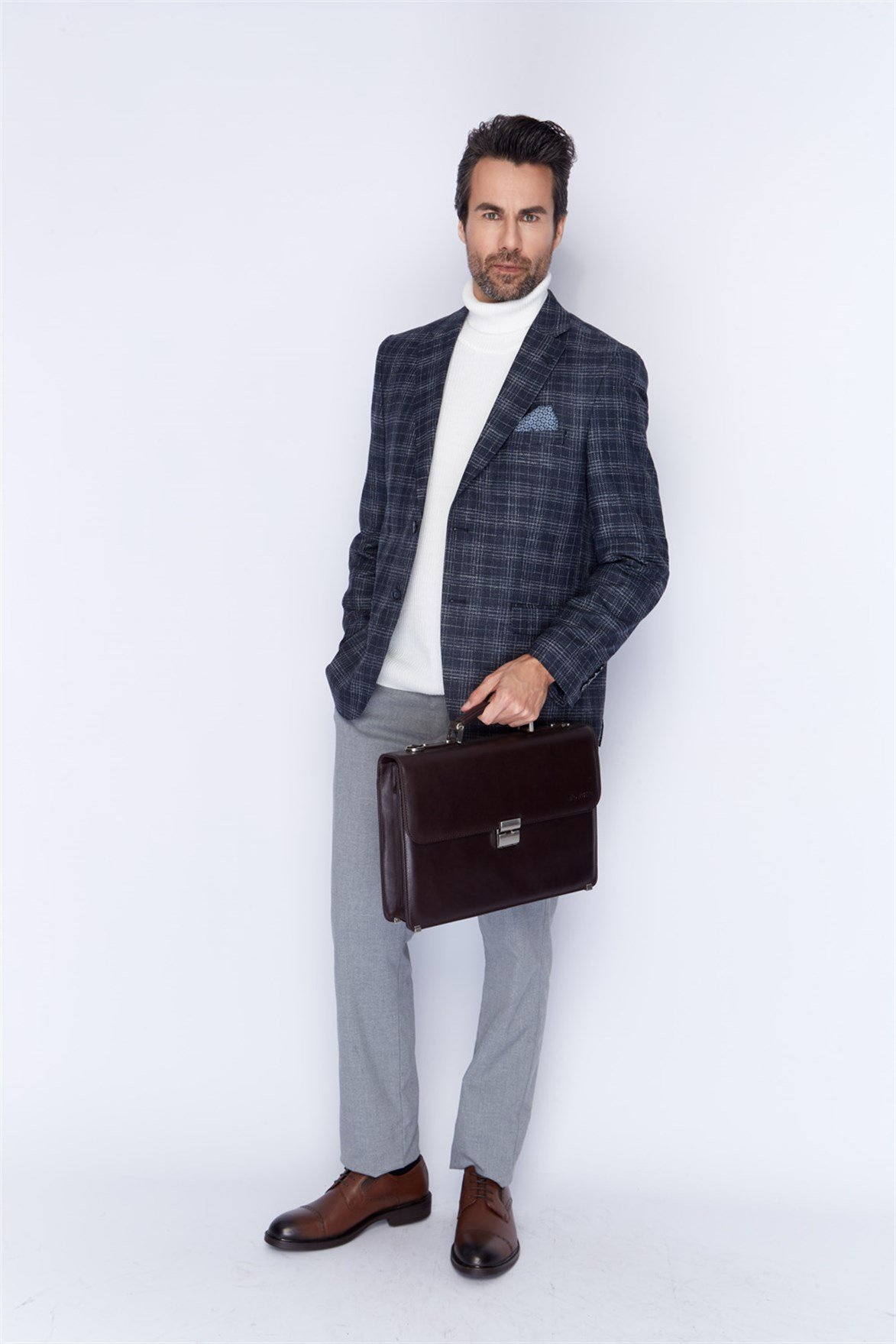 Genuine Leather Briefcase - 228 - 3